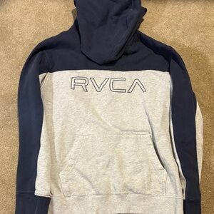 RVCA Boys Navy and Gray Hoodie